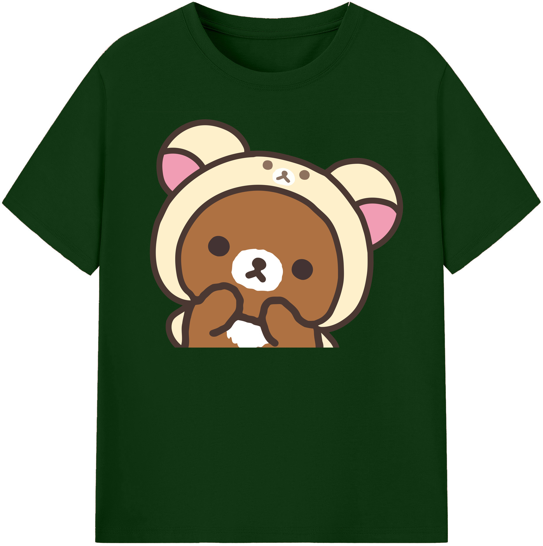 （画像用） リラックマ リラックマ キイロイトリ Rilakkuma Korilakkuma Kiiroitori 綿100％半袖Tシャツ（フロントプリント）